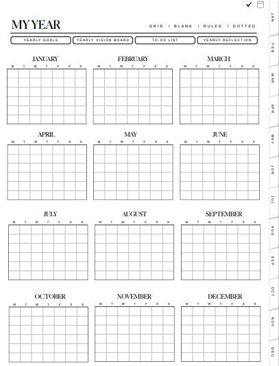 Fresh Start Undated Planner